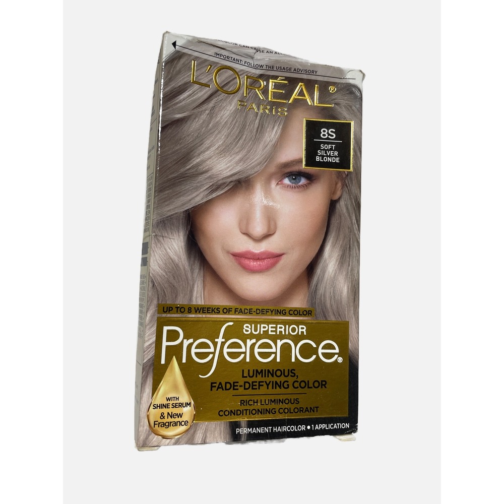L'Oreal Superior Preference Hair Color Women 8S Soft Silver Blonde Permanent New